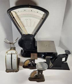 LOT OF 5 VINTAGE POST SCALES