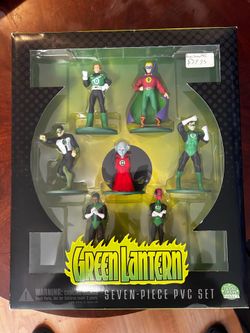 Green Lantern DC Direct 7-Piece PVC Set! SEALED Rayner Stewart Hal