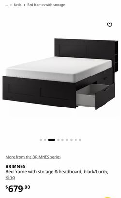 King Bedroom Set – Bed + Mattress + 2 Nightstands