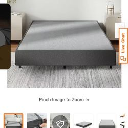 9 inch heavy duty queen steel platform bed frame/ boxspring/ mattress foundation