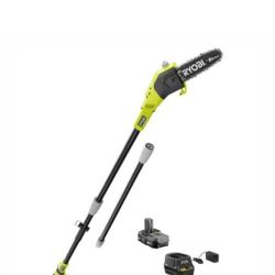 RYOBI ONE+ 18V 8 in. Cordless Battery Pole Saw with 1.3 Ah Battery and Charger
