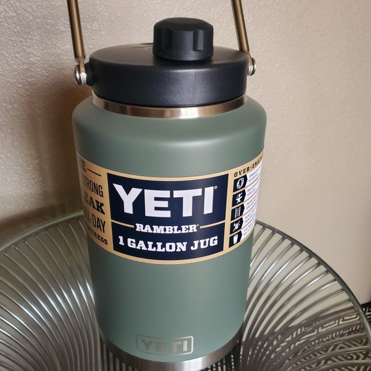 Brand NEW $140 YETI ONE GALLON JUG RAMBLER CAMP GREEN COLOR for