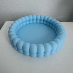 NEW Plastic Bubble Edge Decorative Tray 6.5” Round Organizer