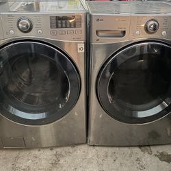 LG WASHER AND GAS DRYER 