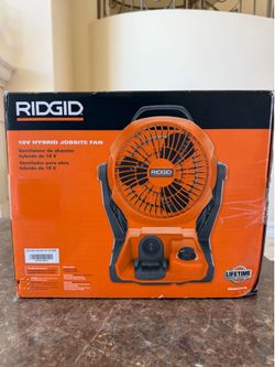 NEW RIDGID 18V Hybrid Jobsite Fan — Battery or Plug-In
