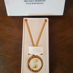 AVON 1998 VINTAGE PRECIOUS MOMENTS WATCH PENDANT WITH NECKLACE 