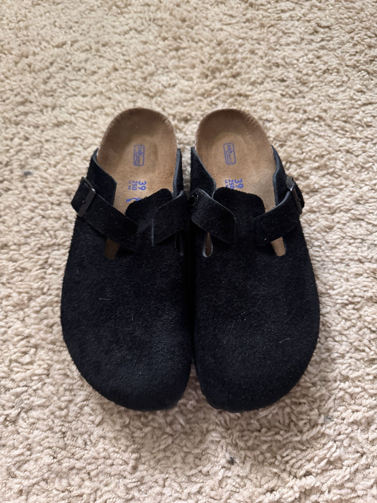 Birkenstock Boston Black Suede