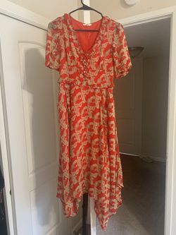 Small Red Pattern Dress 