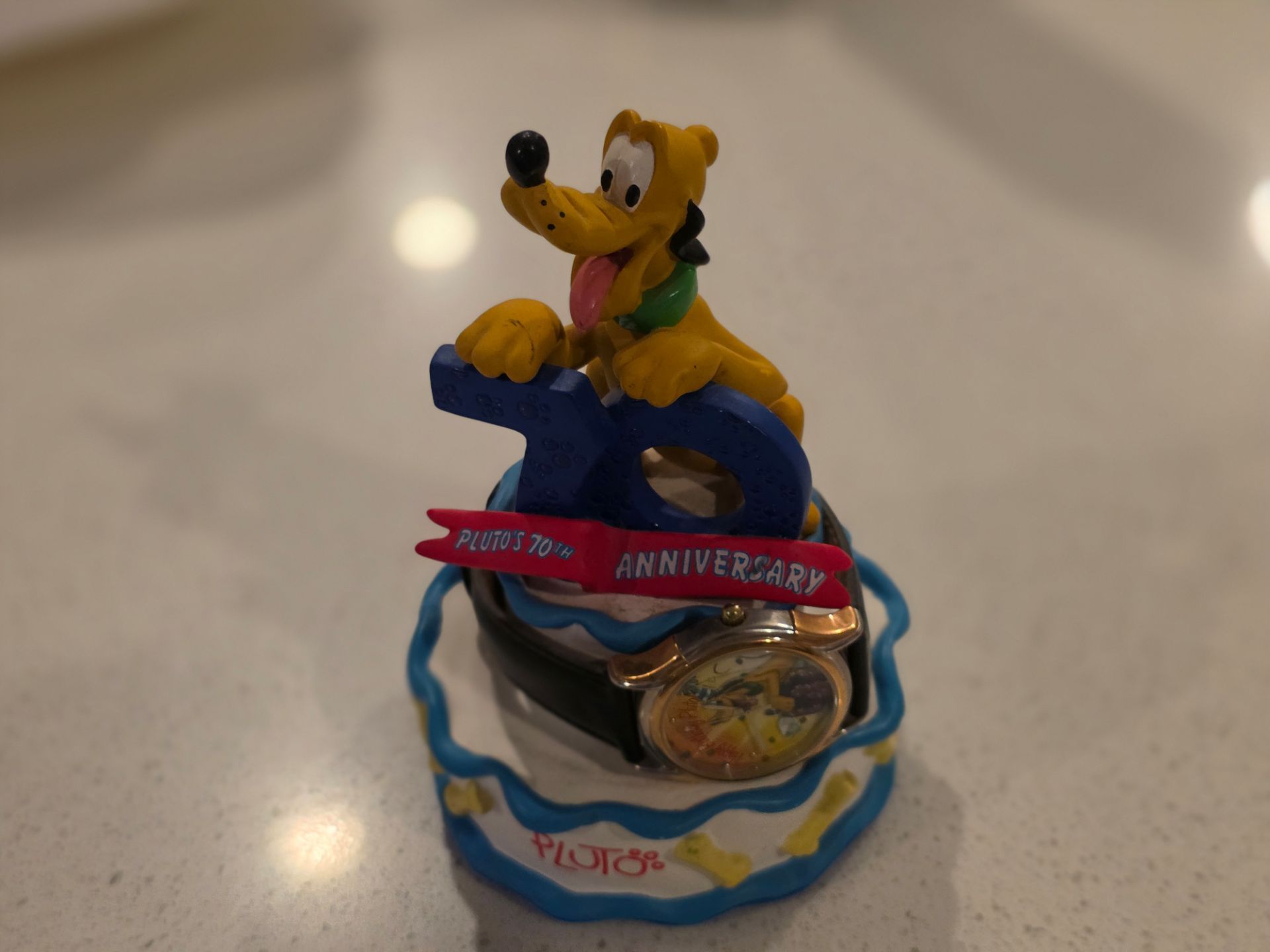 Limited Edition Disney Store Pluto 70th Anniversary Watch & Figurine Set