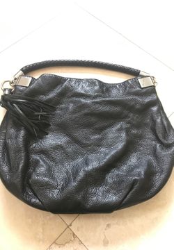 Women’s black leather purse from Nordstrom