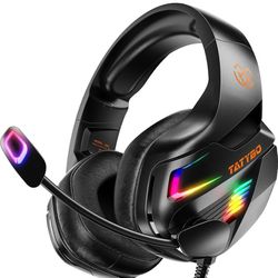 Gaming Headphone with 50mm Drivers 3D Surround Sound, Noise-Cancelling Mic