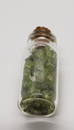 Natural Peridot filled Bottle