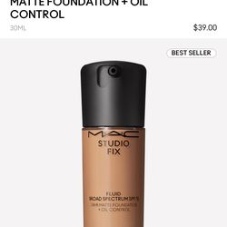 MAC- Foundation- NW18- Brand New- 1 Bottle For $15