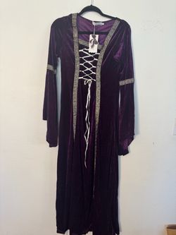 Colorful House Purple Velvet Renaissance Dress