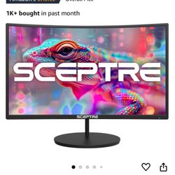 Sceptre Curved 27" FHD 1080p 75Hz LED Monitor HDMI VGA Build-In Speakers, EDGE-LESS Metal Black 2019 (C275W-1920RN)