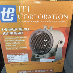 Fan forced portable electric heater
