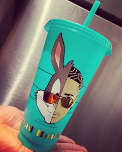 Bad bunny Starbucks cold cup