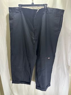 Dickies Men’s Black Workwear Pants Loose Fit Straight Leg Twill W48