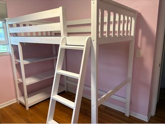 White loft bed