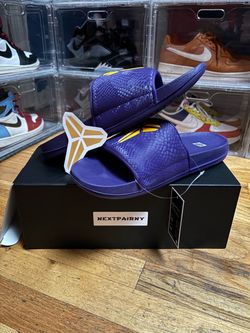 Nike Kobe off court  Slides Purple Gold size 13
