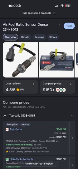 Denso air/ fuel sensor