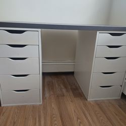 IKEA ALEX DRAWERS WITH TABLETOP