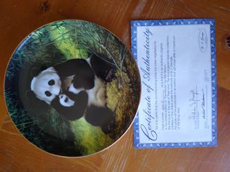 Collector porcelain panda bear