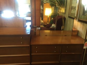 Ethan Allen Baumritter mid century modern bedroom set
