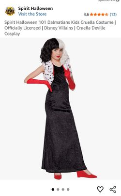 Kids Disney Cruella Deville Halloween Costume, Medium