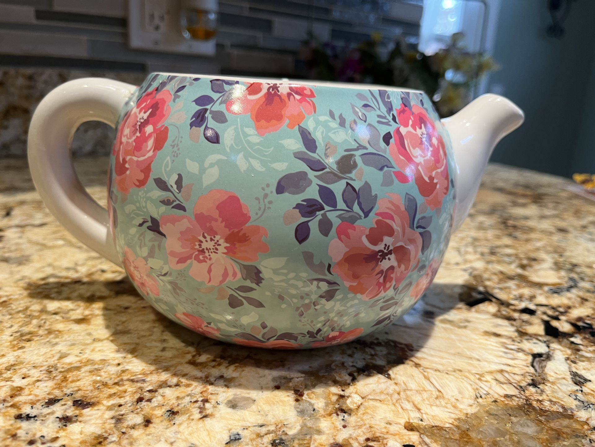 FLORAL CERAMIC TEAPOT PLANTER