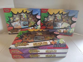 Pokemon Ascended Heroes First Partner Deluxe Pin Collection New X4 60$ ea.