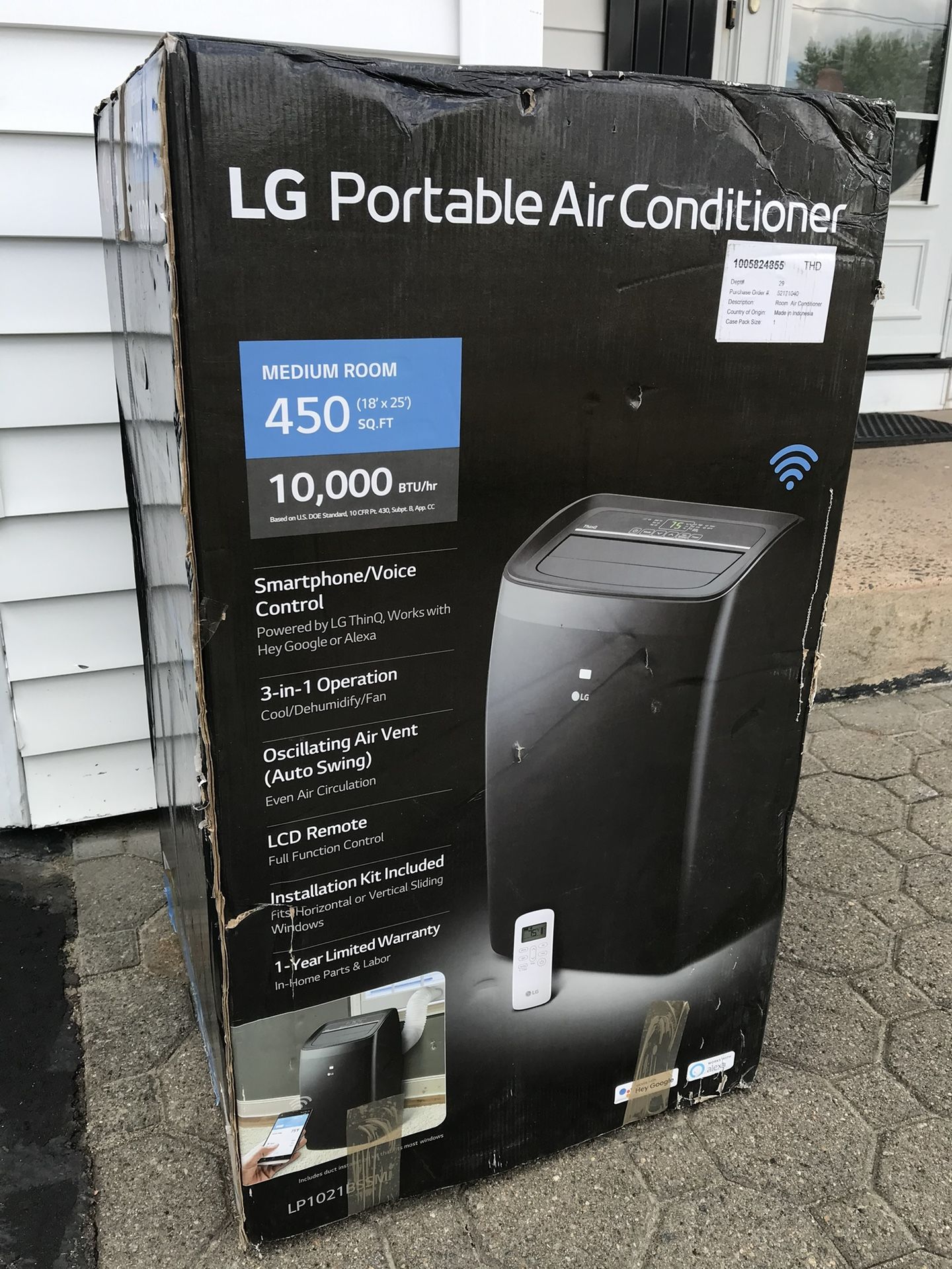 LG 10,000 Btu Stand Up A/C Smart Phone And Voice Control