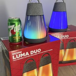 Ion Luma DUO Portable Bluetooth Speakers Pair LED Christmas 