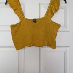 Women’s Wild Fable Yellow Smocked Tank Top/Cami Size Medium