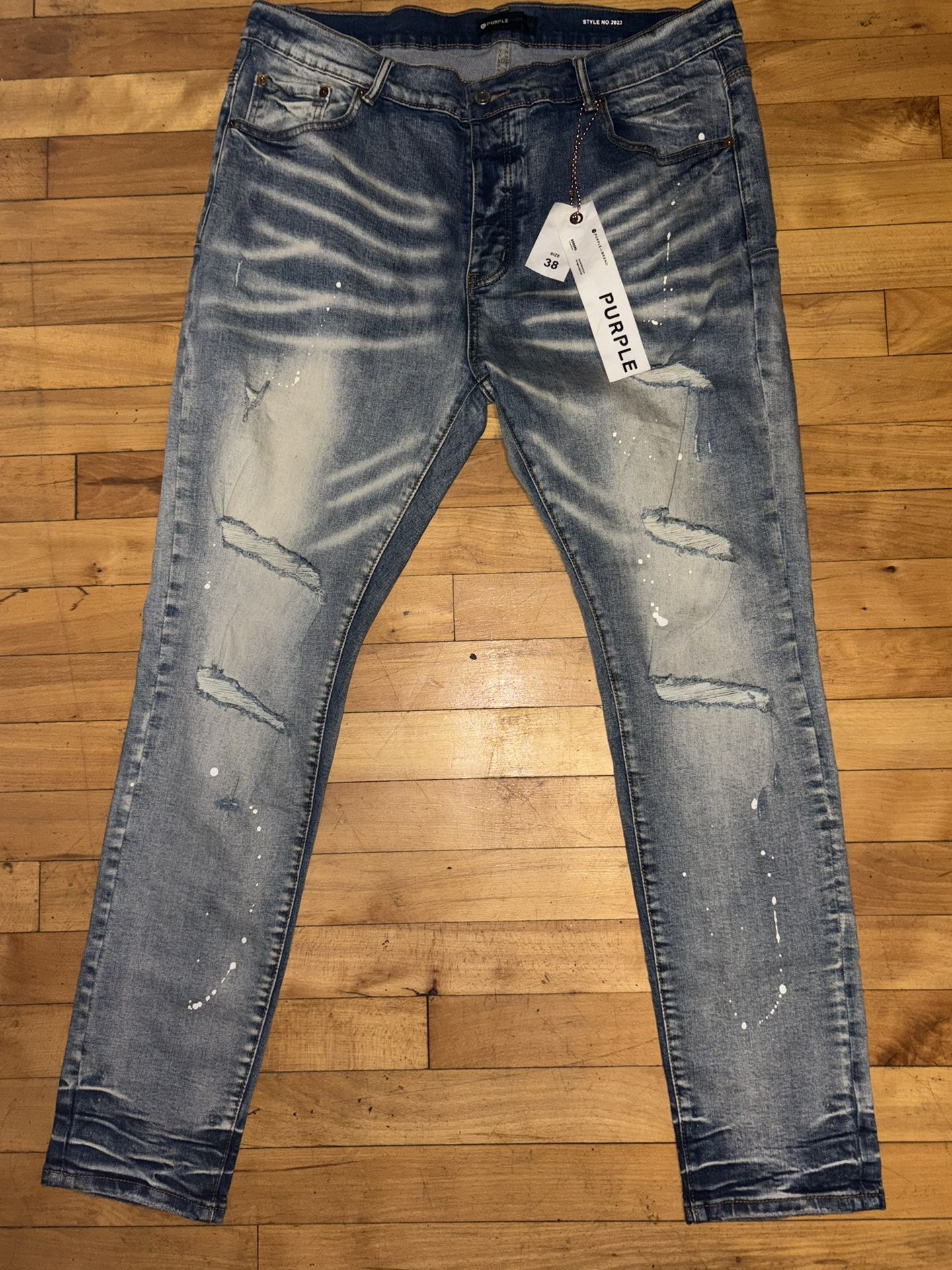 Purple Brand Distressed Jeans – Light Blue 38