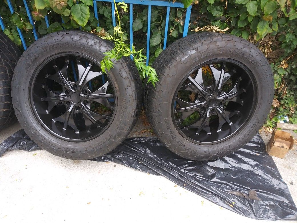 4 rims with tires