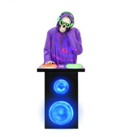 Bluetooth DJ Lighted Skeleton Animatronic Haunted Living ***BRAND NEW***