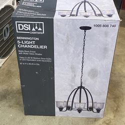 New Black Chandelier in Box