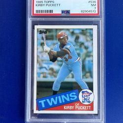 1985 Topps Kirby Puckett Rookie Baseball Card Graded PSA 7