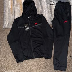 Black N Red Nike Sweatsuits Size Large N Xl 