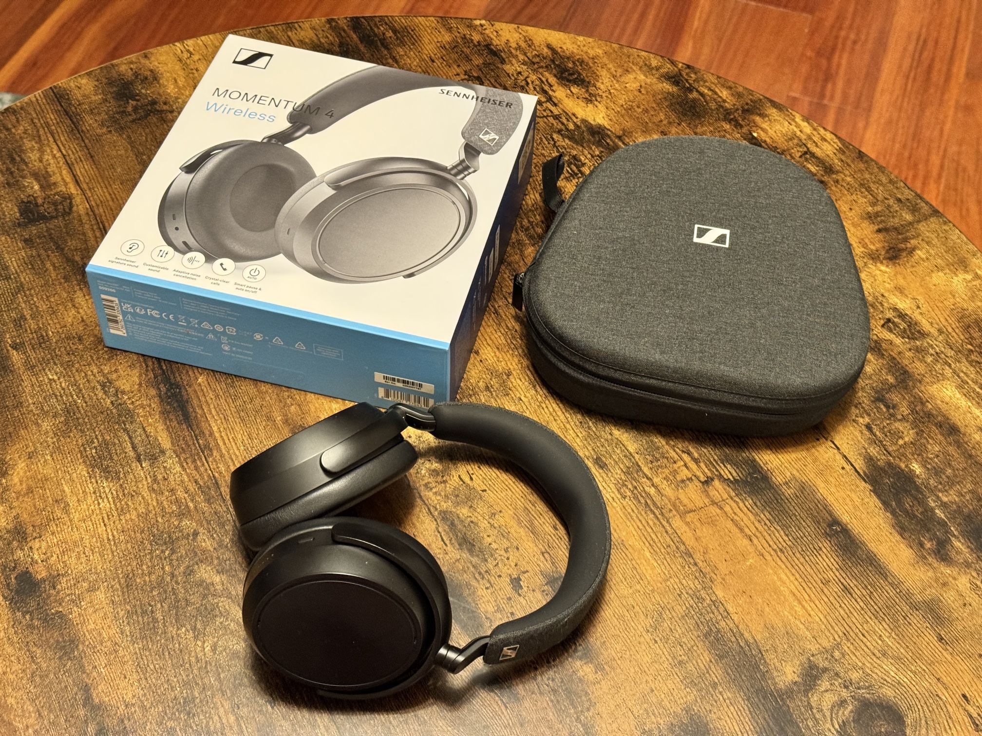 Sennheiser Momentum 4 Noise-Cancelling Black Wireless Headphones (M4AEBT)