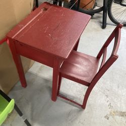 Red Antique Desk