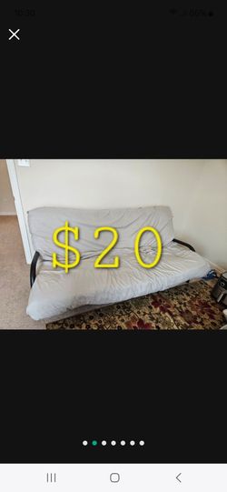 Metal Futon with Queen mattress