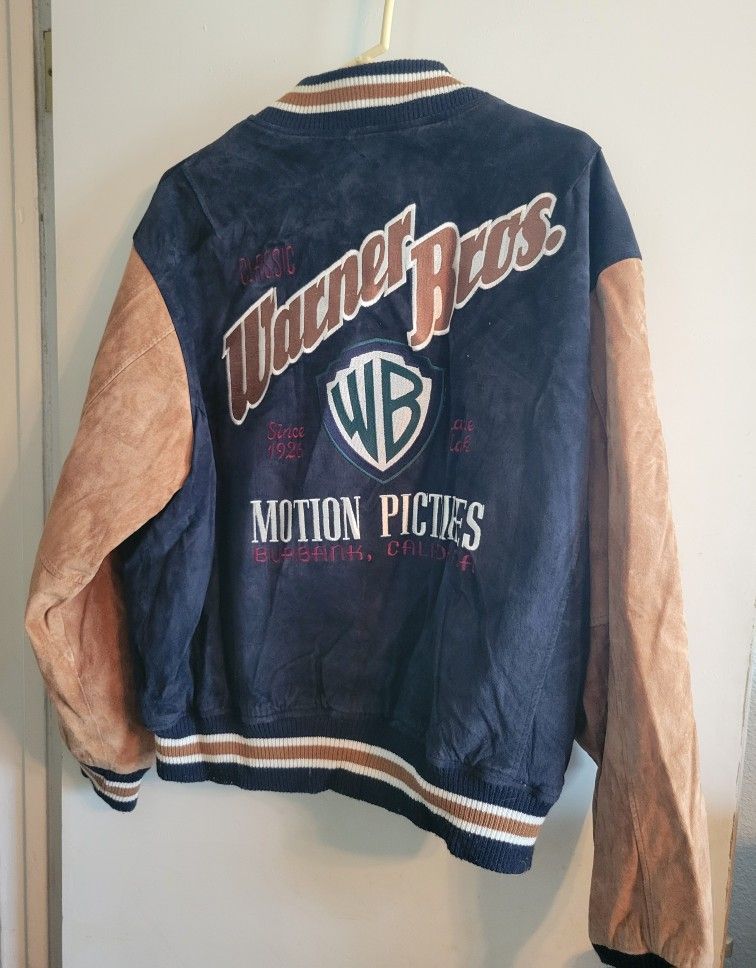 Vintage Warner Bros Studio Leather Jacket 