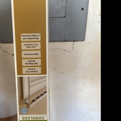 White long vertical blinds