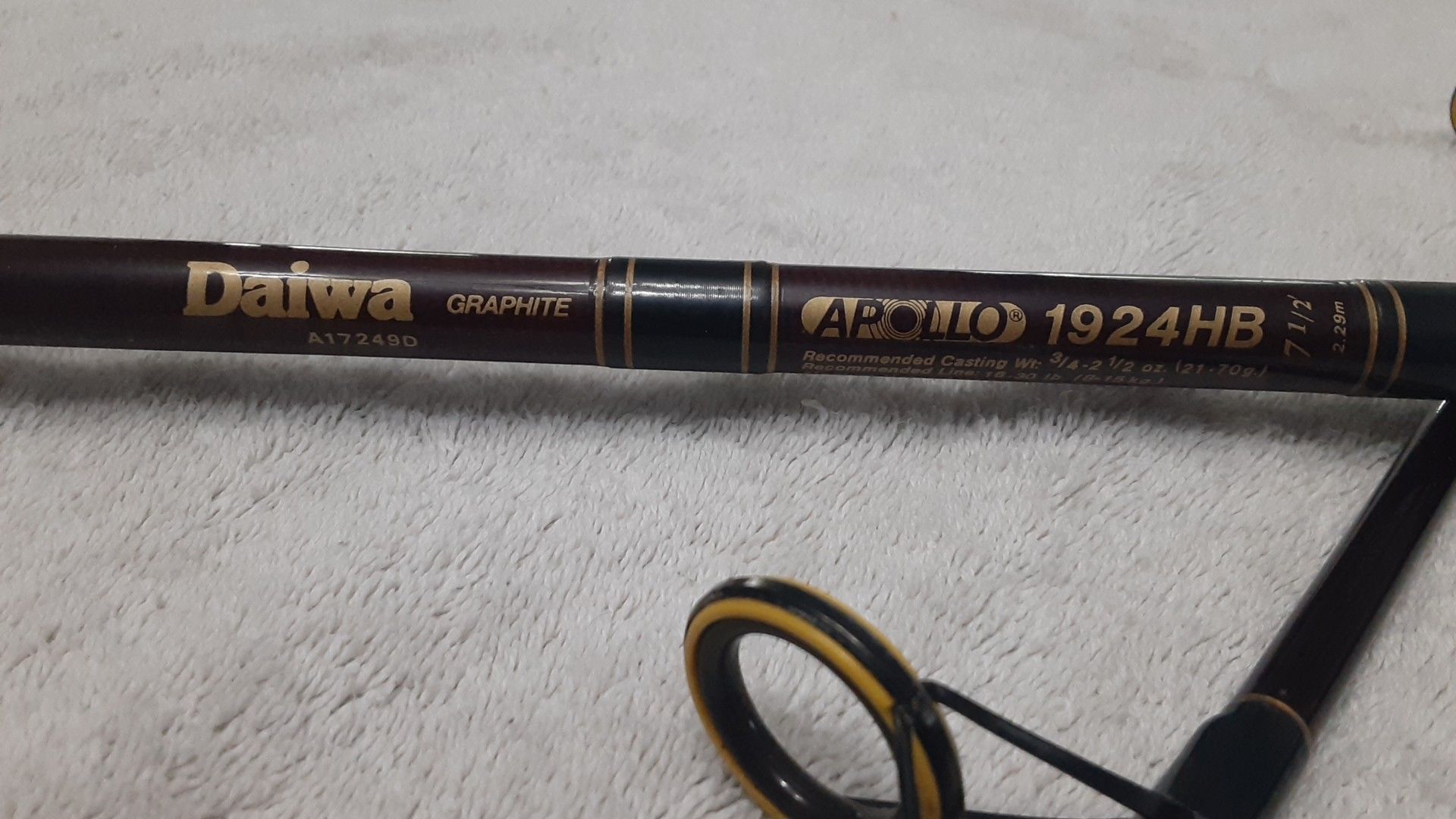 Vintage DAIWA APOLLO 1924 HB 2pc 1/2 ft fishing pole