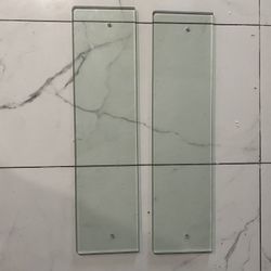 Set of 2 Glass Floating Shelves for Wall 20”