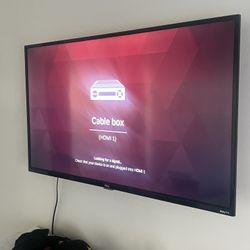 TCL Roku Smart TV – 43” – Wall Mounted – Works Great