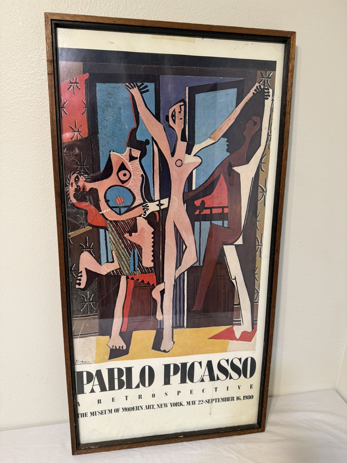 Vintage Pablo Picasso MoMA 1980 Retrospective Poster – Framed Wall Art