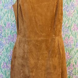 Newport News Styleworks Strapless Leather Dress With Laser Cut Flower Trim Size 14